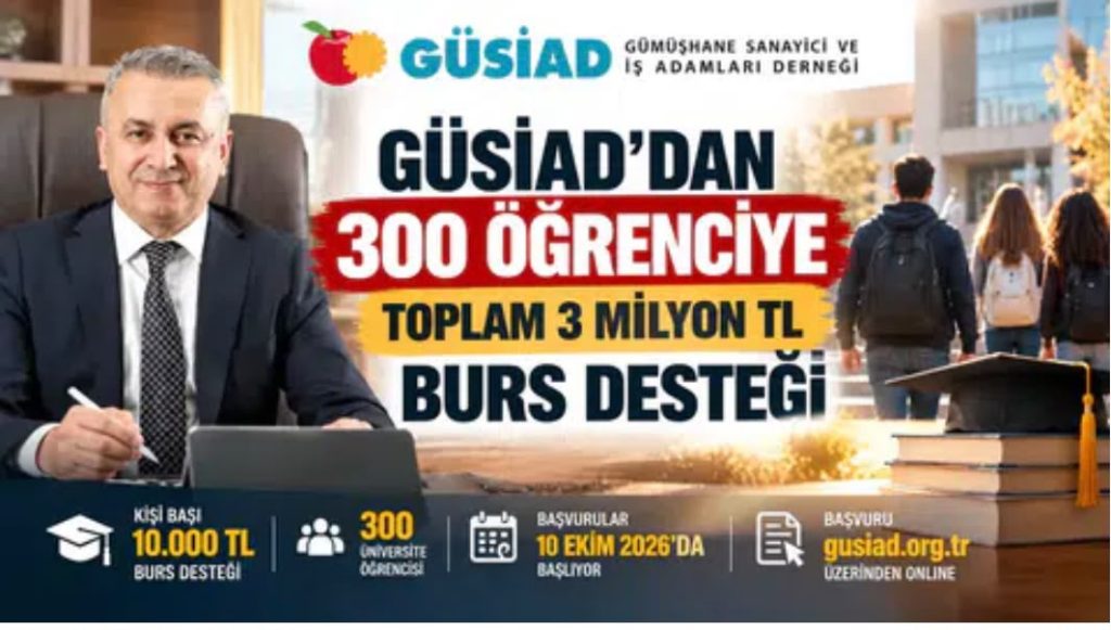 GÜSİAD 2026–2027 Dönemi Üniversite Burs Başvuruları 10 Ekim’de Başlıyor